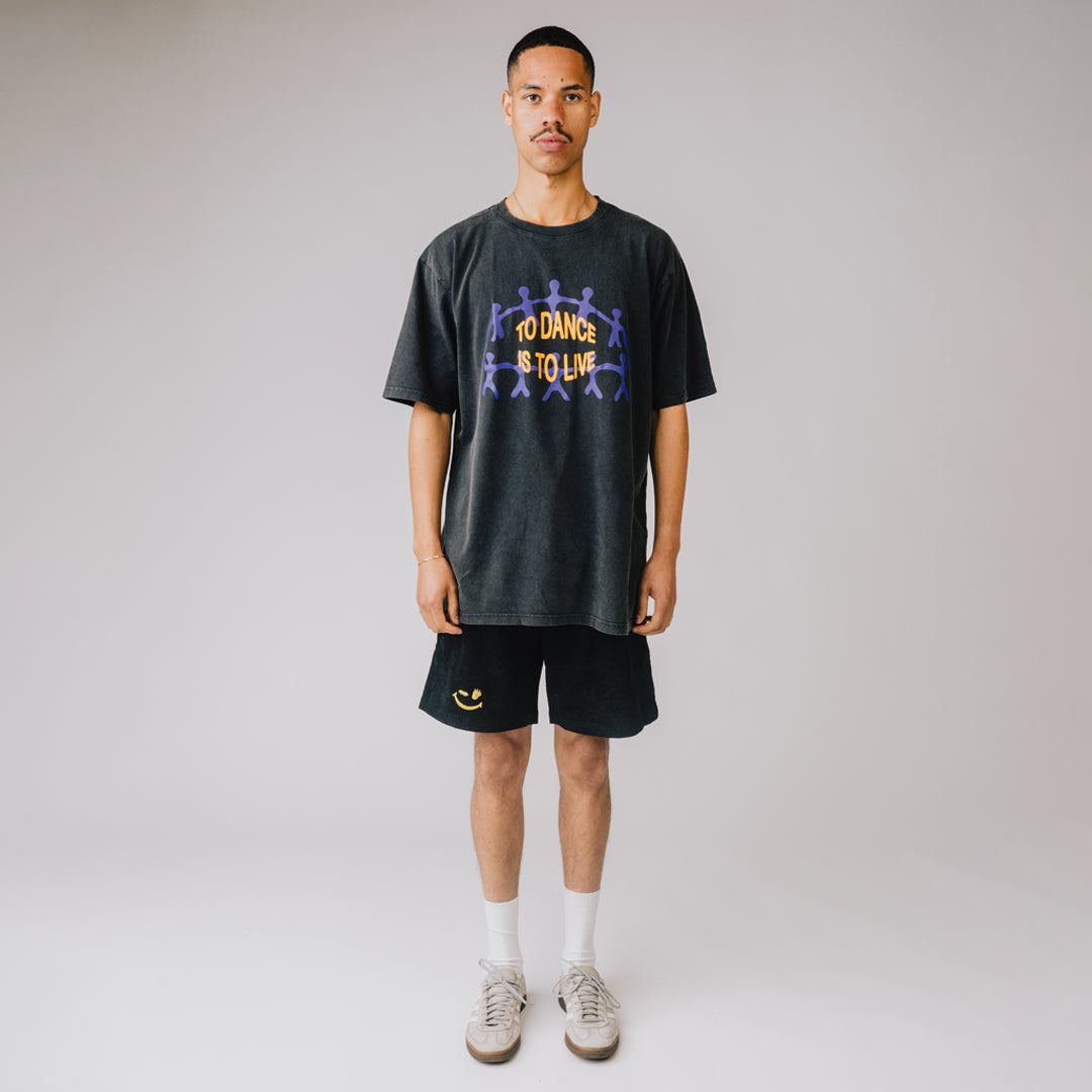 Black Needle Corduroy Shorts