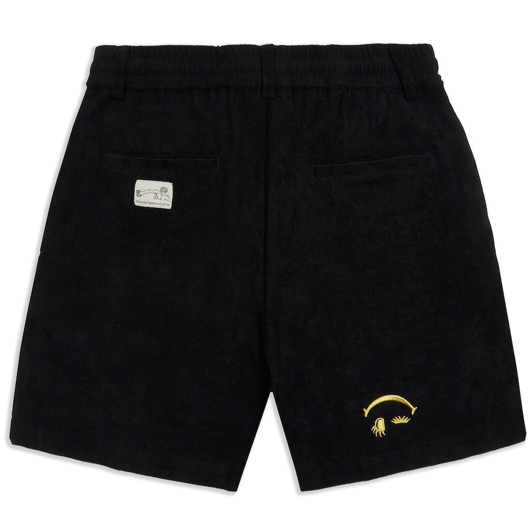 Black Needle Corduroy Shorts
