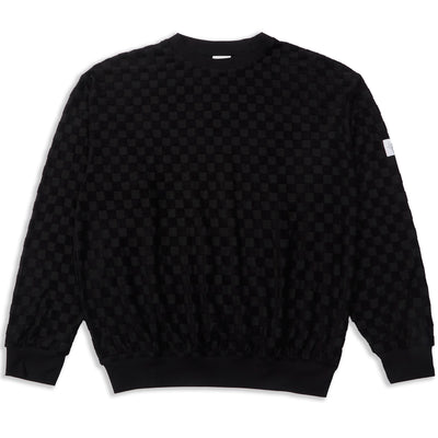 Black Chequered Towel Sweater