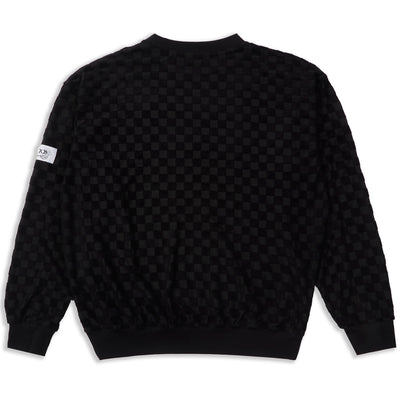 Black Chequered Towel Sweater