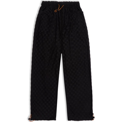 Black Chequered Towel Trousers