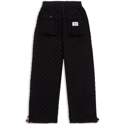 Black Chequered Towel Trousers