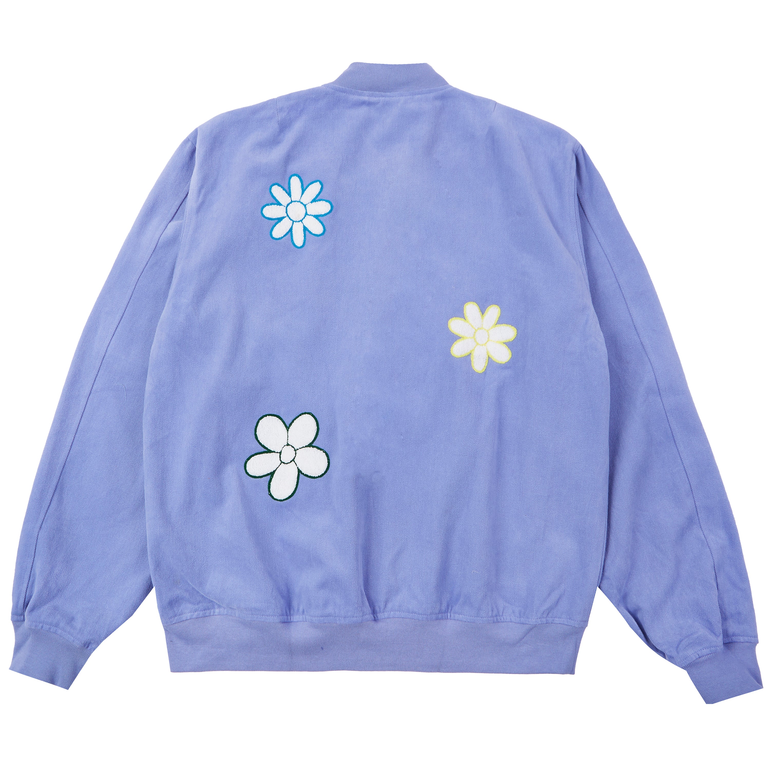 Blue Flower Chenille Bomber