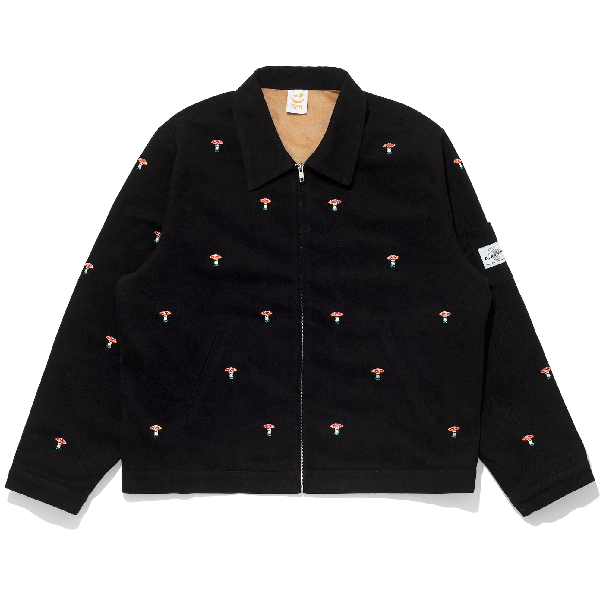 Black Mushroom Embroidery Jacket